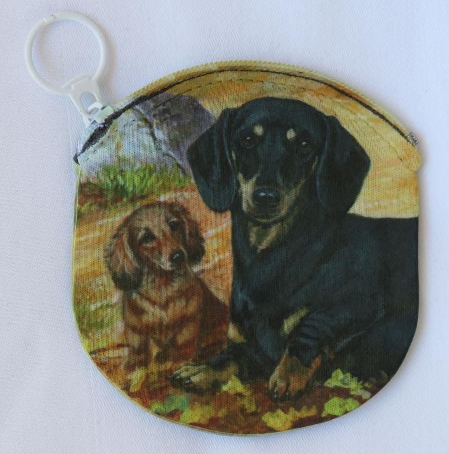 Dachshund 5 coin purse - side 1